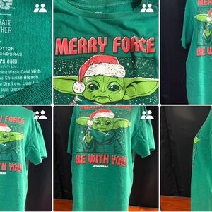 Star Wars Green Yoda‎ Holiday Tee